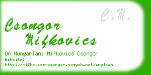 csongor mifkovics business card